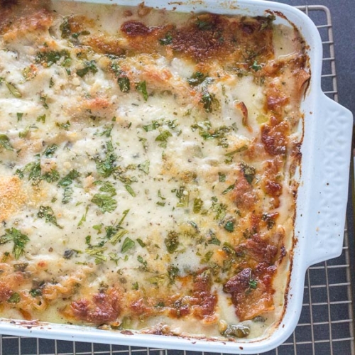 Chicken & Spinach Lasagna Bake with Four Cheeses - Low FODMAP & Gluten ...