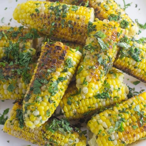 Low FODMAP Grilled Corn with Garlic Herb Butter - FODMAP Everyday
