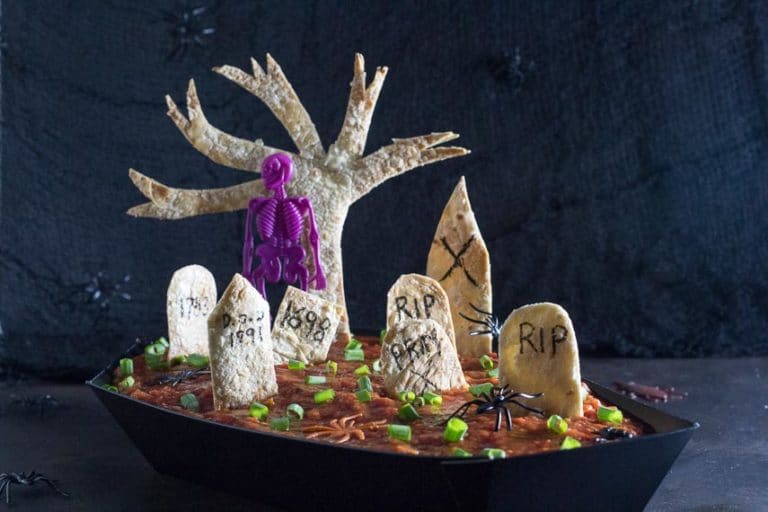 Low FODMAP Spooky Graveyard 7-Layer Dip - FODMAP Everyday