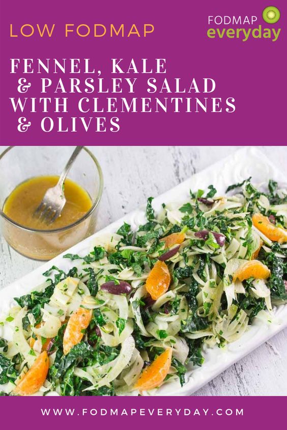 Fennel, Kale & Parsley Salad with Clementines & Olives - FODMAP Everyday