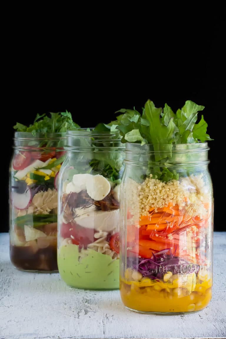 Mix 'n Match Low FODMAP Mason Jar Salads - FODMAP Everyday