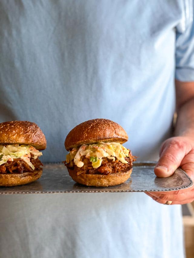 Sticky Pulled Pork Sliders - Dished by Kate
