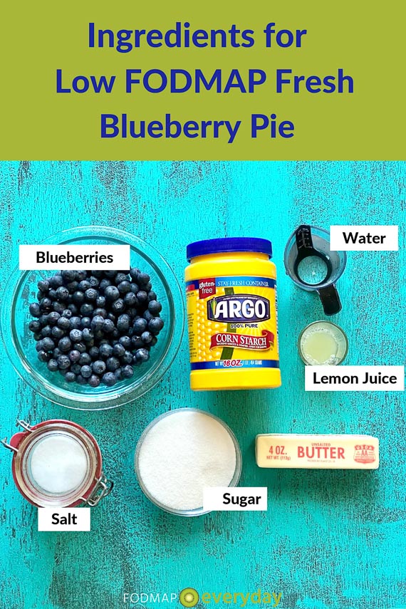 Ingredients fresh blueberry pie