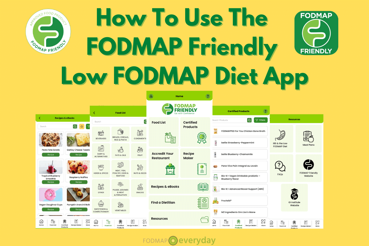 How to use FODMAP Friendly App.