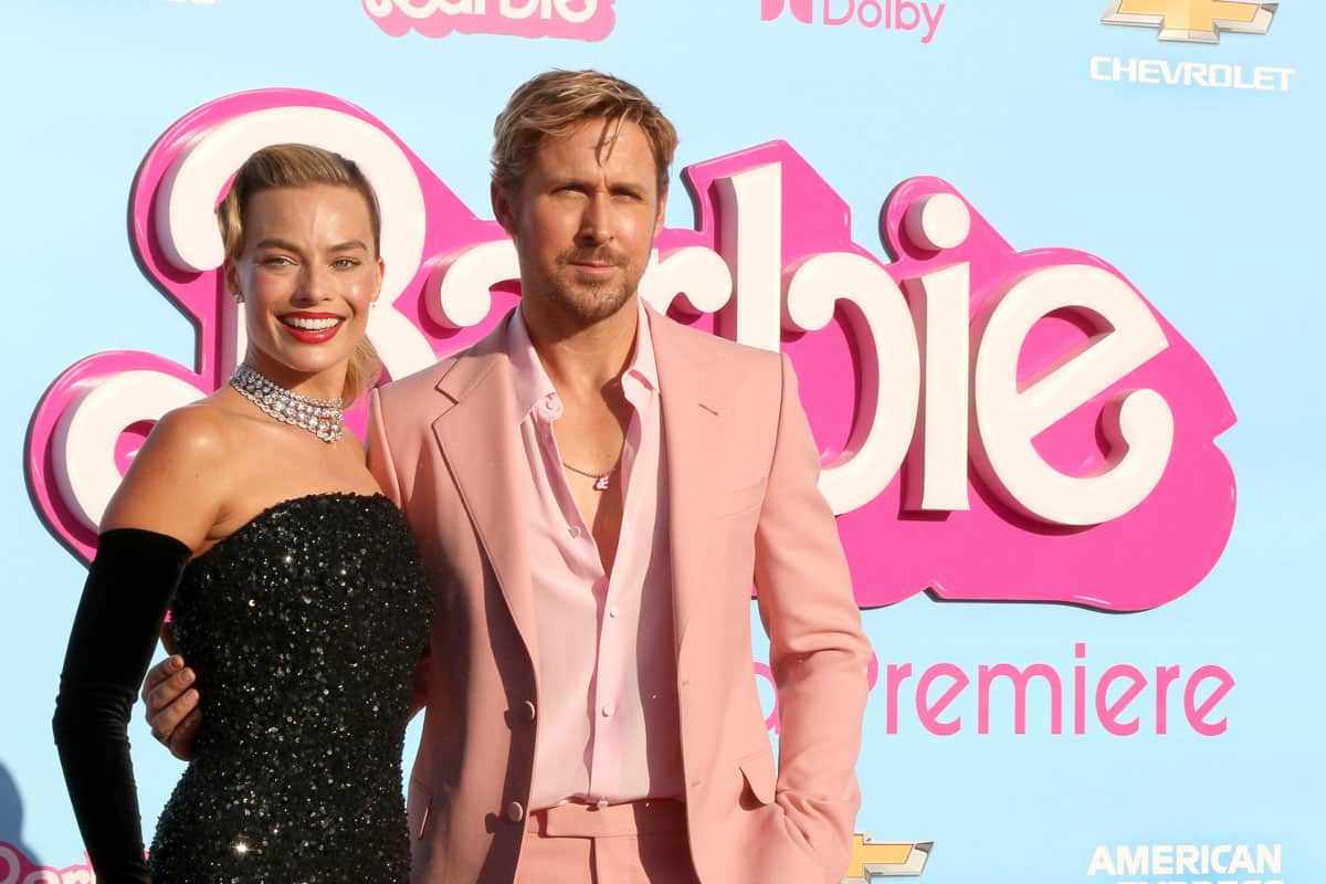 Margot Robbie and Ryan Gosling from the Barbie movie.