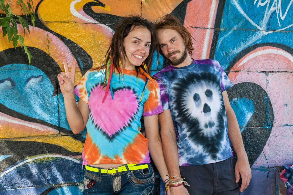 tie dye shirts.