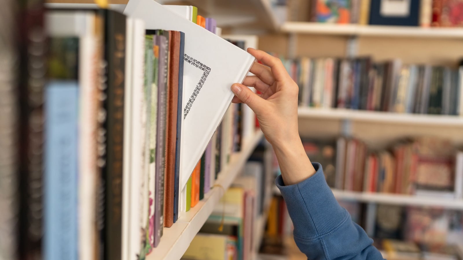 Books in library.