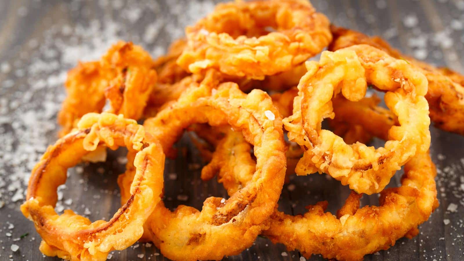 Crunchy onion rings. 