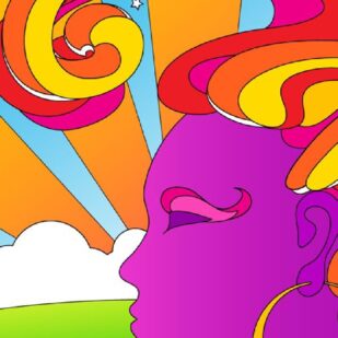 Peter Max style 60s concept.