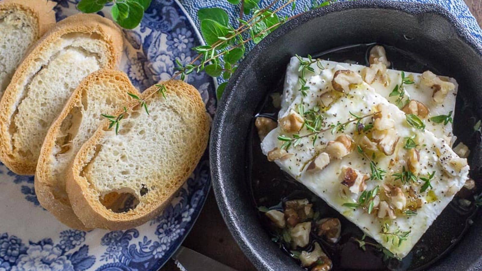 Baked-Feta-with-Honey-Walnuts-herbs.