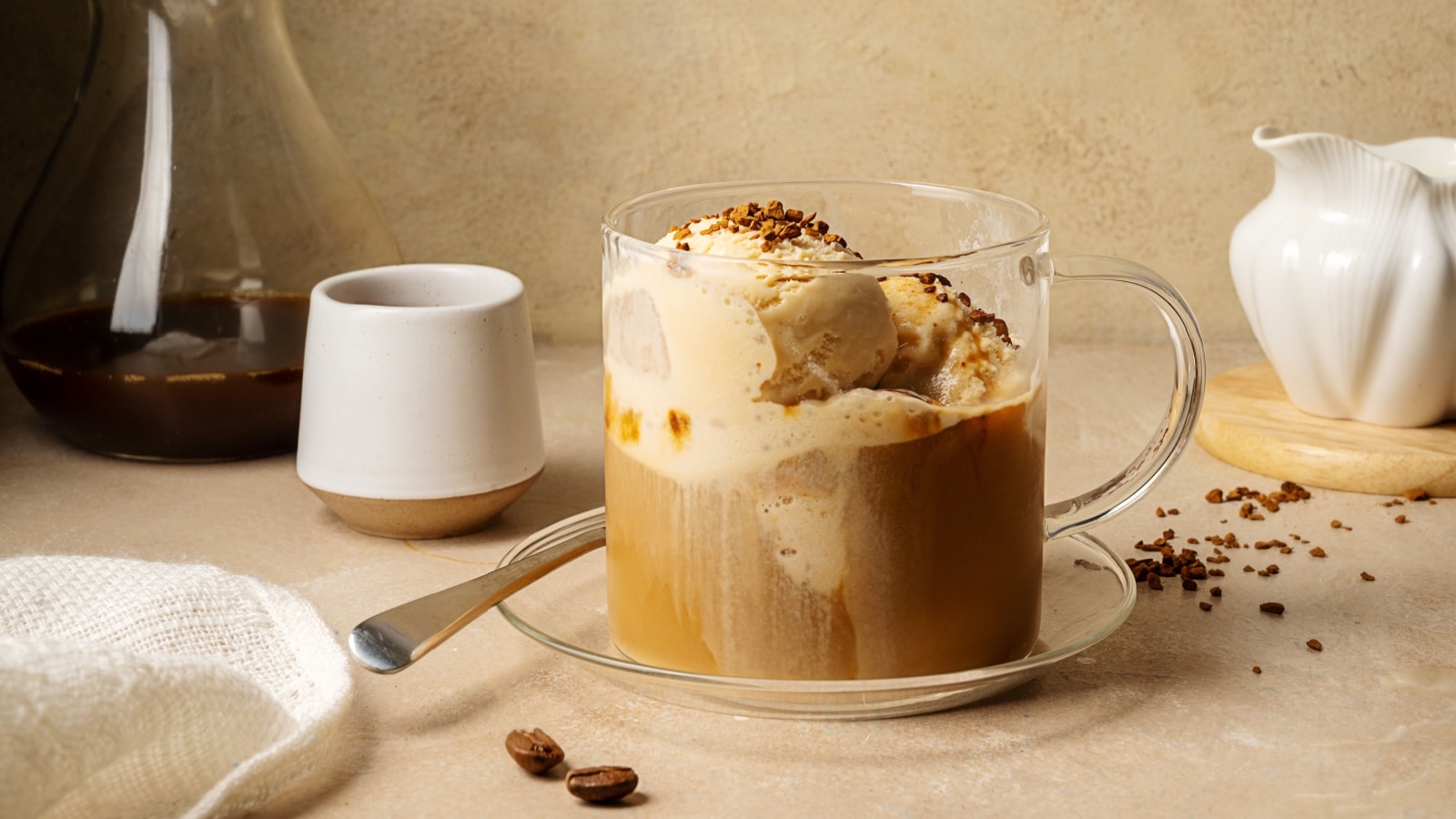 Iced coffee float. 