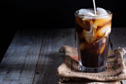 iced coffee with milk.