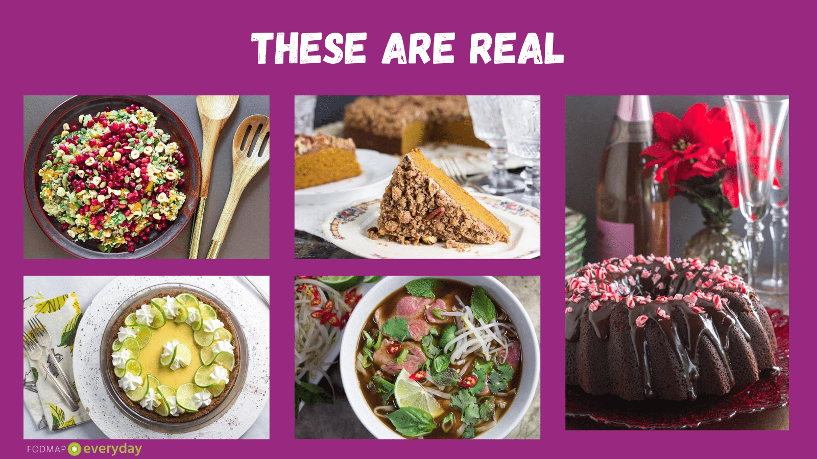 Real food images.