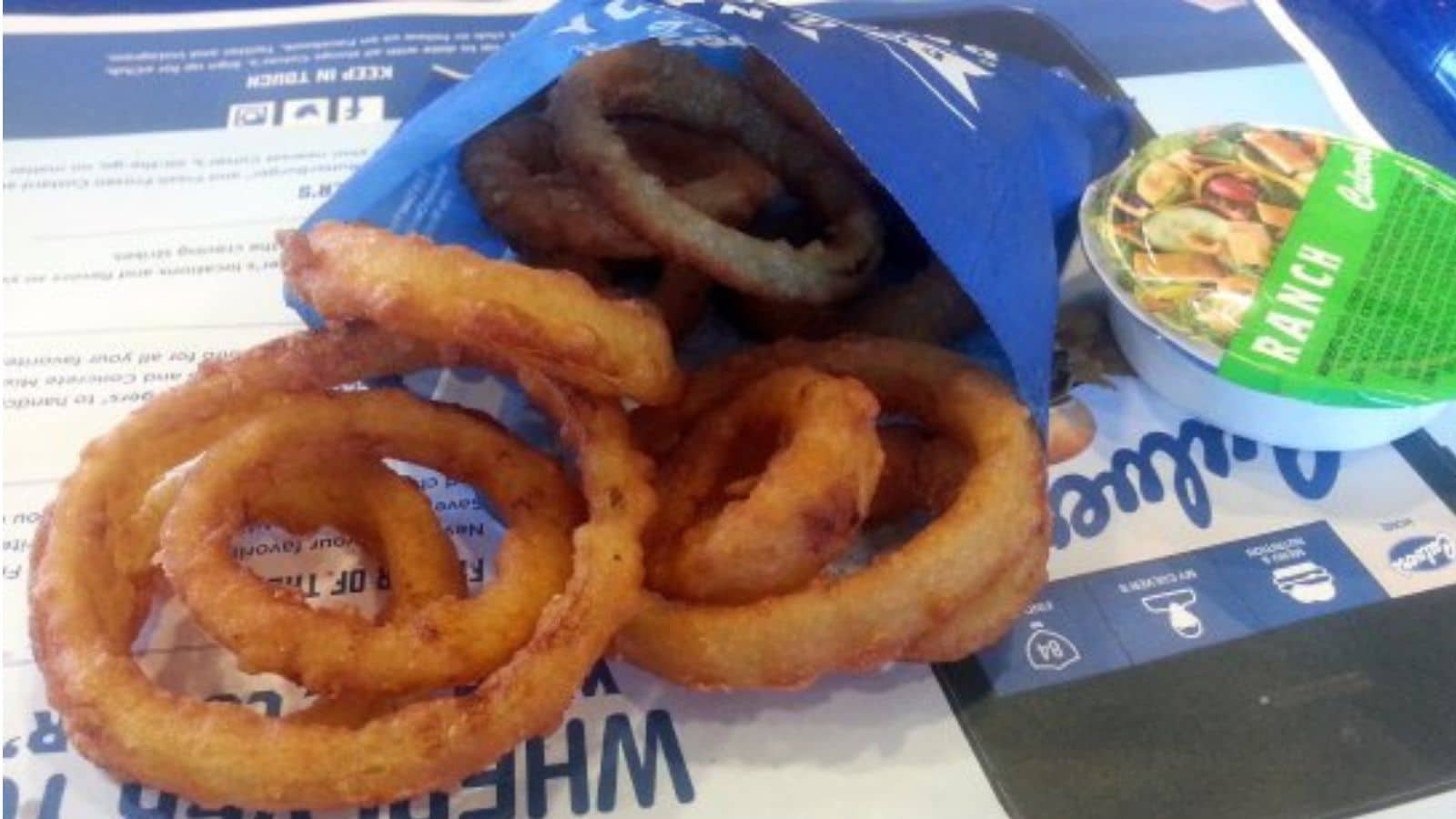 Culver Onion Rings with Ranch dressing