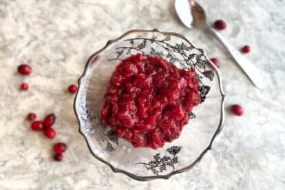 Low FODMAP Cranberry Walnut Chutney.