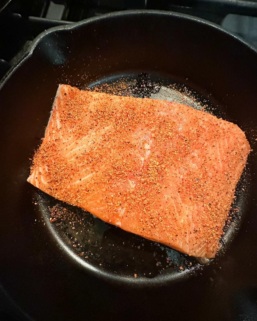 Salmon with Tajin.